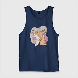 Мужская майка Лиса с улыбающимся выражением морды