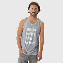 Майка мужская хлопок Gone with the wind, цвет: меланж — фото 2