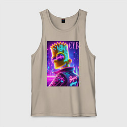 Мужская майка Cyber Bart - neon glow