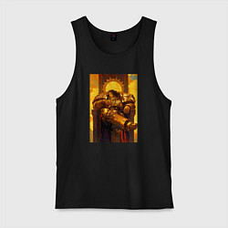 Мужская майка Император человечества восседает на золотом троне