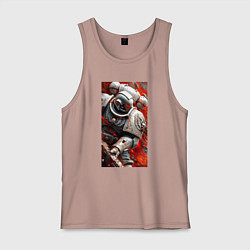 Мужская майка Космодесантник в белом костюме