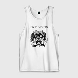 Майка мужская хлопок Joy Division - rock dog, цвет: белый