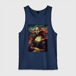 Мужская майка Мона Лиза закрыла глаза