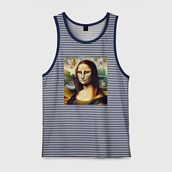 Мужская майка Мона Лиза превращается в кошку