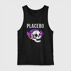 Мужская майка Placebo - неоновый череп