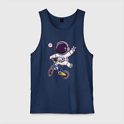 Мужская майка Космонавт на велике