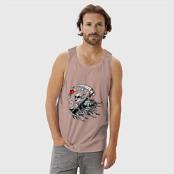 Майка мужская хлопок Logo Sons Of Anarchy, цвет: пыльно-розовый — фото 2