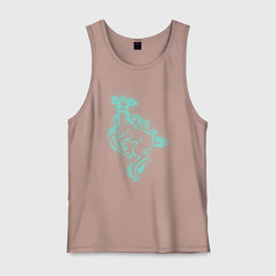 Мужская майка Неоновая бирюзовая лань