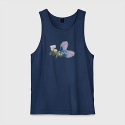 Мужская майка Синица и цветок