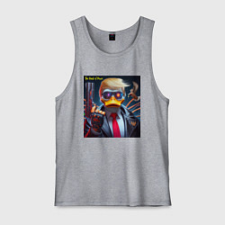 Майка мужская хлопок Donald Trump is the duck of peace - joke, цвет: меланж