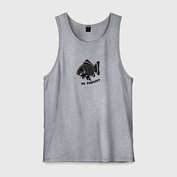 Мужская майка Декоративная татуировка рыбы на рыбалку