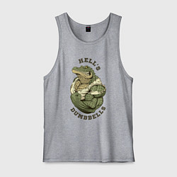 Майка мужская хлопок Crocodile bodybuilder, цвет: меланж