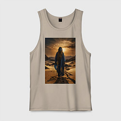 Мужская майка Человек в пустыне