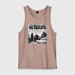 Майка мужская хлопок Metallica - cool guys, цвет: пыльно-розовый