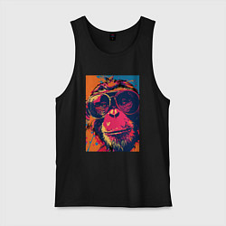 Мужская майка Обезьяна в очках big pop art