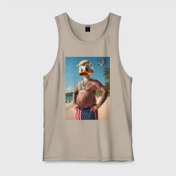 Мужская майка Donald Duck-Trump on a Florida beach