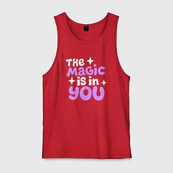 Майка мужская хлопок Магия в тебе, цвет: красный