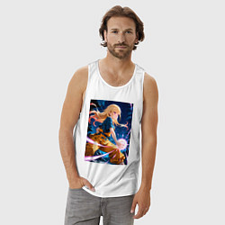 Майка мужская хлопок Марин Китагава косплей Dragon Ball, цвет: белый — фото 2