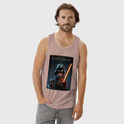 Майка мужская хлопок Дарт Бендер наследие, цвет: пыльно-розовый — фото 2