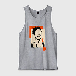 Мужская майка Девушка с помадой в стиле поп-арт