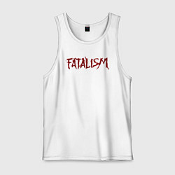Майка мужская хлопок Фатализм фаталити мортал комбат, цвет: белый