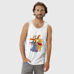 Майка мужская хлопок Винни-Пух и друзья, цвет: белый — фото 2