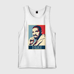 Майка мужская хлопок Drake obey, цвет: белый