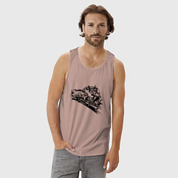 Майка мужская хлопок Volvo викинг, цвет: пыльно-розовый — фото 2