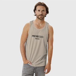 Майка мужская хлопок Prosecco mood collection, цвет: миндальный — фото 2
