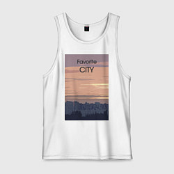 Мужская майка Favorite city с городским пейзажем