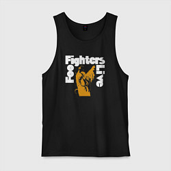 Майка мужская хлопок Foo Fighters live, цвет: черный