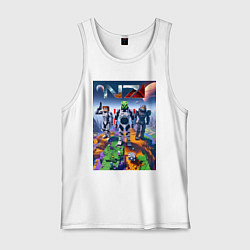 Мужская майка Mass effect and Minecraft - ai art collaboration