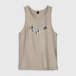 Майка мужская хлопок Batman logo: Vengeance, цвет: миндальный