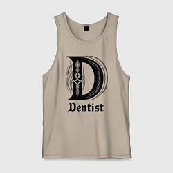 Майка мужская хлопок D - dentist, цвет: миндальный