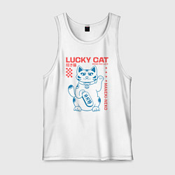 Майка мужская хлопок Maneki neko, цвет: белый