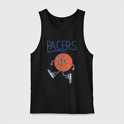 Майка мужская хлопок Pacers little ball, цвет: черный