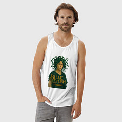 Майка мужская хлопок Билли Айлиш Гаргона, цвет: белый — фото 2