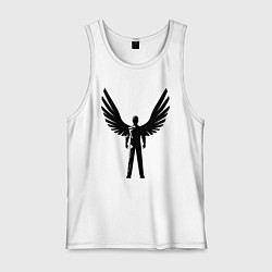 Майка мужская хлопок Крылатый строитель, цвет: белый