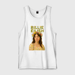 Мужская майка Билли Айлиш с венком цветов на голове