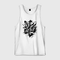 Мужская майка Художник букет из кистей