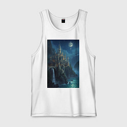 Мужская майка Замок Хогвартс под звездным небом