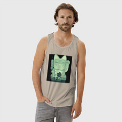 Майка мужская хлопок Neko Turbo Granny Dandadan, цвет: миндальный — фото 2