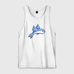 Майка мужская хлопок Летучая рыбка, цвет: белый