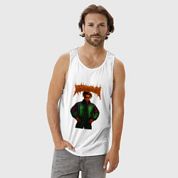 Майка мужская хлопок XXXTentacion в стиле хардкор, цвет: белый — фото 2