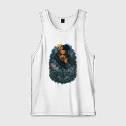 Майка мужская хлопок XXXTentacion внутри облаков, цвет: белый