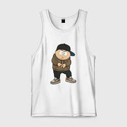 Мужская майка Эрик Картман одет как подросток