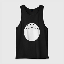 Майка мужская хлопок Живот Тоторо, цвет: черный