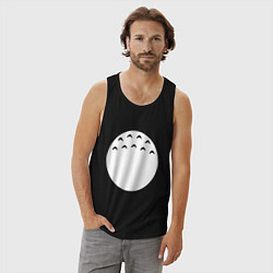 Майка мужская хлопок Живот Тоторо, цвет: черный — фото 2