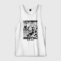 Майка мужская хлопок Зеницу Агацума - клинок, цвет: белый