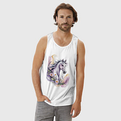 Майка мужская хлопок Волшебное превращение, цвет: белый — фото 2